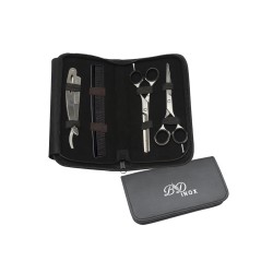 Personal Kit Black Tool Scissors 6 Inch Hairdresser Professional Haircut Flat Scissor + Tooth Scissor Tools Set